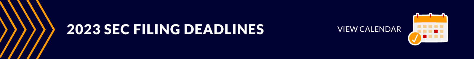 SEC Filing Deadlines 2023